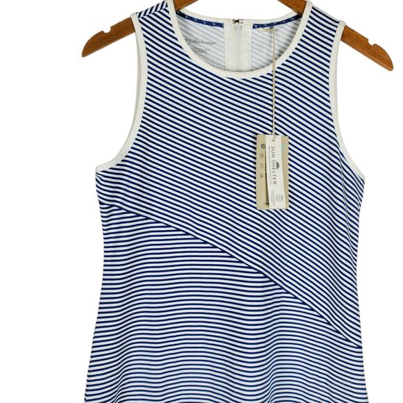 NEW Tommy Bahama Aubrey Island Zone Sun Shelter Resort Stripe Tank Dress XS UPF - Picture 5 of 15